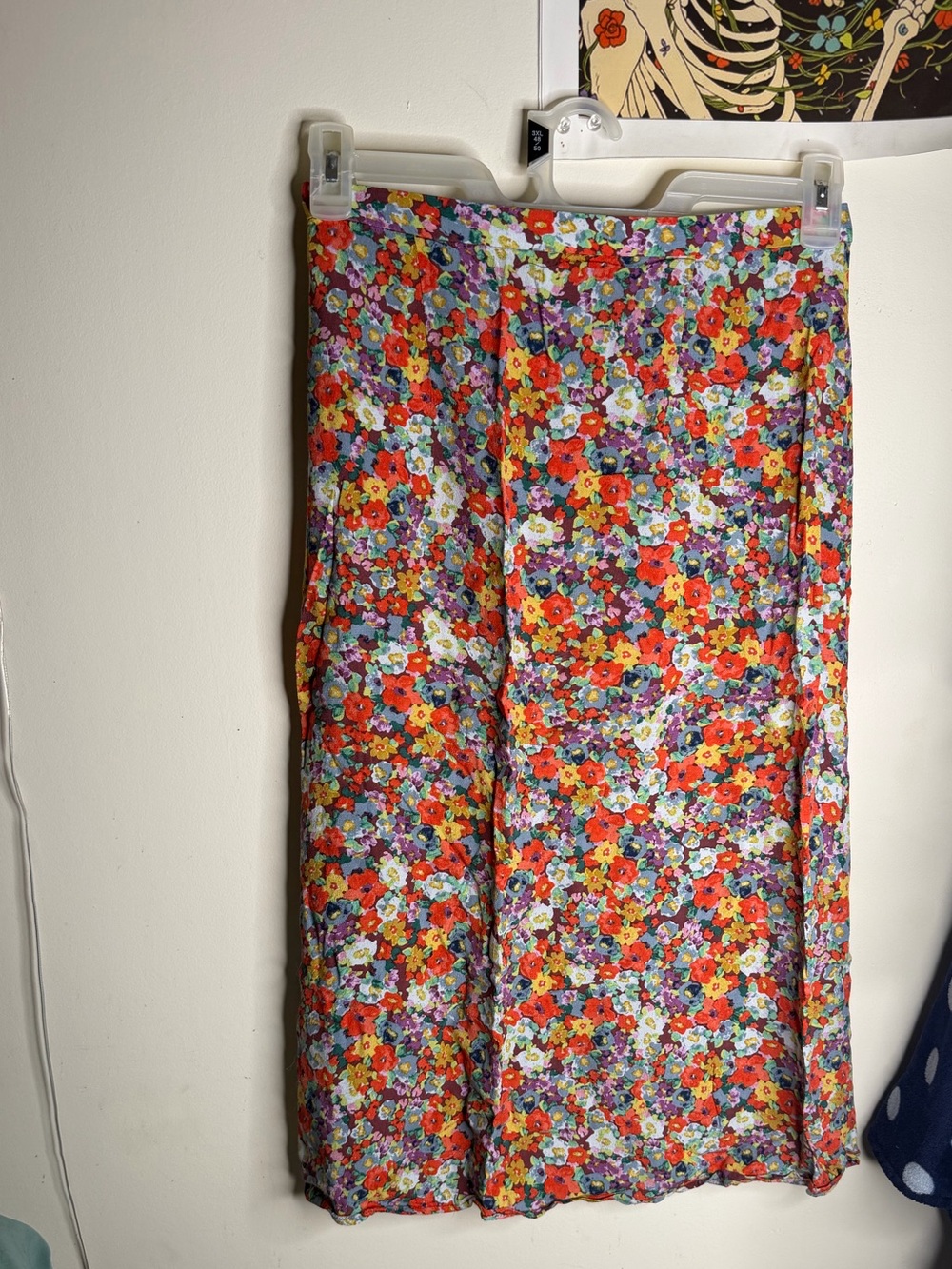 Bright Floral Skirt - Multicolor Floral Print